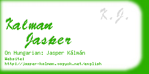kalman jasper business card