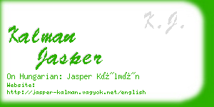 kalman jasper business card